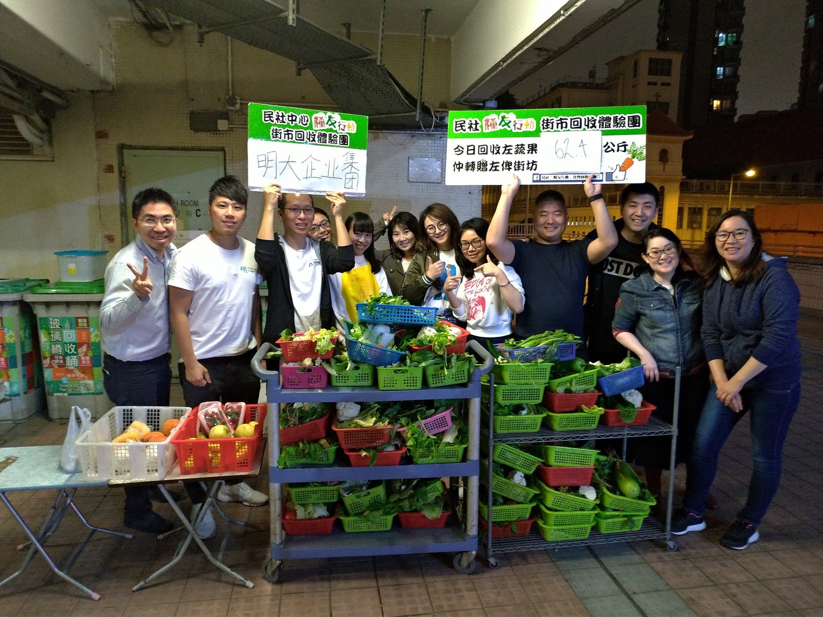 Colleagues from AE Majoris joined the Oxfam Food Waste Workshop in the evening on 7 December 2019. They collected a total of 62.4 kg unsold vegetables, fruits and bread from the markets nearby and distributed them to the elderly in need who live in the district.