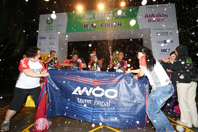 ‘AWOO Team Nepal’ (S05) Finished firstcompleted Oxfam Trailwalker 2016 in just 11 hours 1 minute