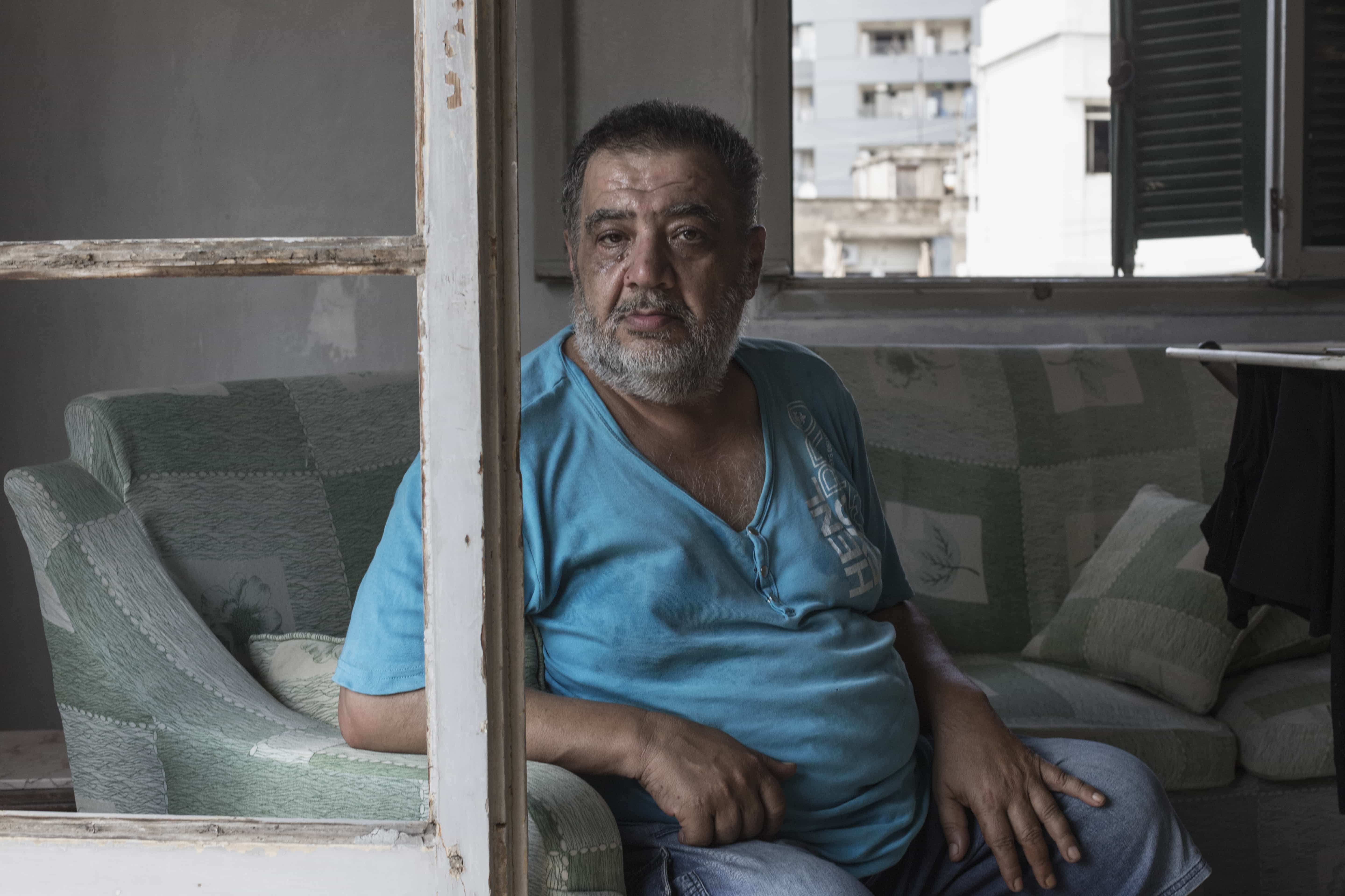 All wooden and glass furniture in Tony’s house were destroyed, including the smashed window behind him. We visited Tony and his family with our partners to assess the family’s psychosocial needs and what support we could offer.